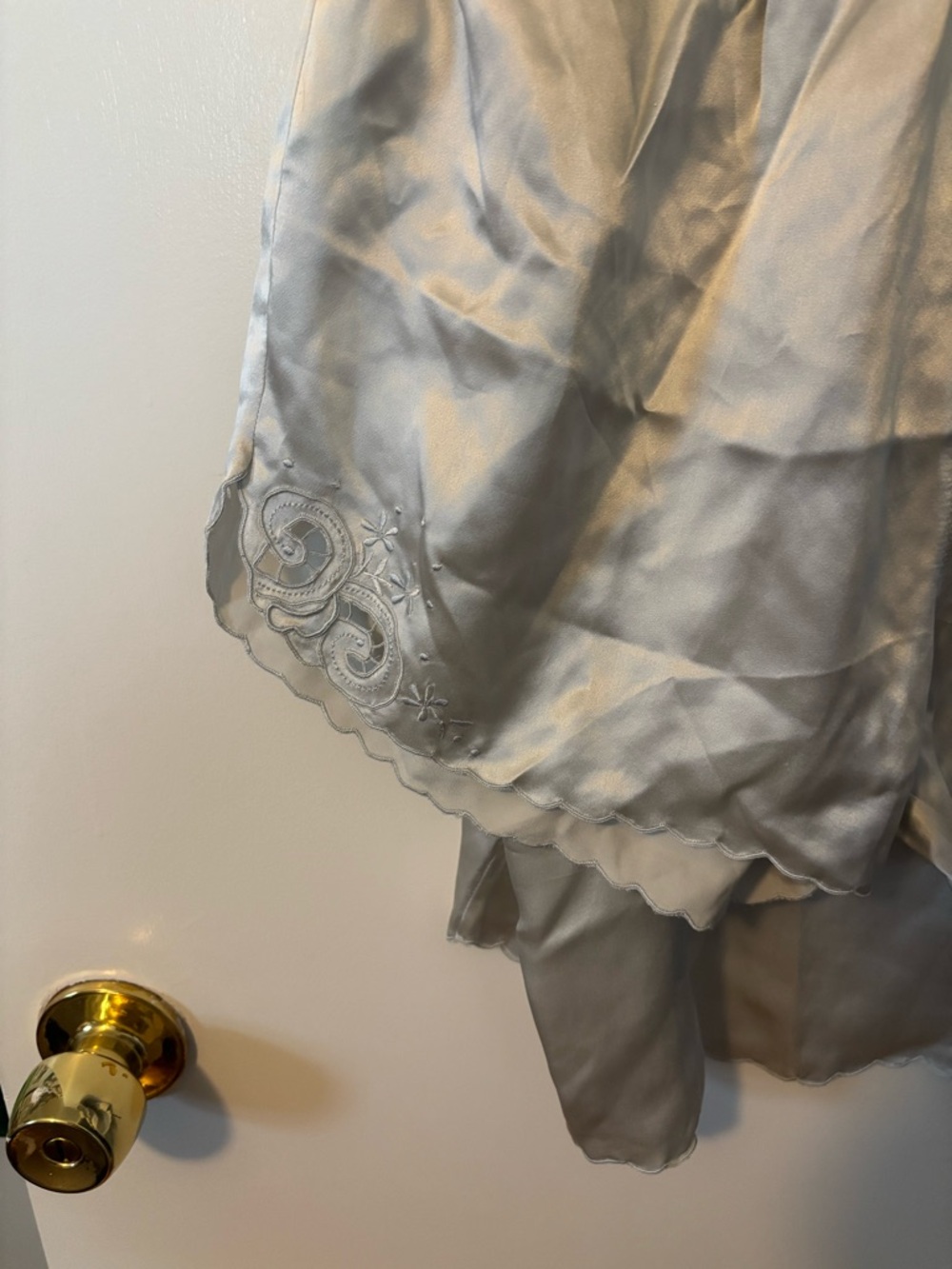 Vintage Feminine 100% Silk Lace Trim Flirty Romantic Soft Girl Set - Picture 5 of 6